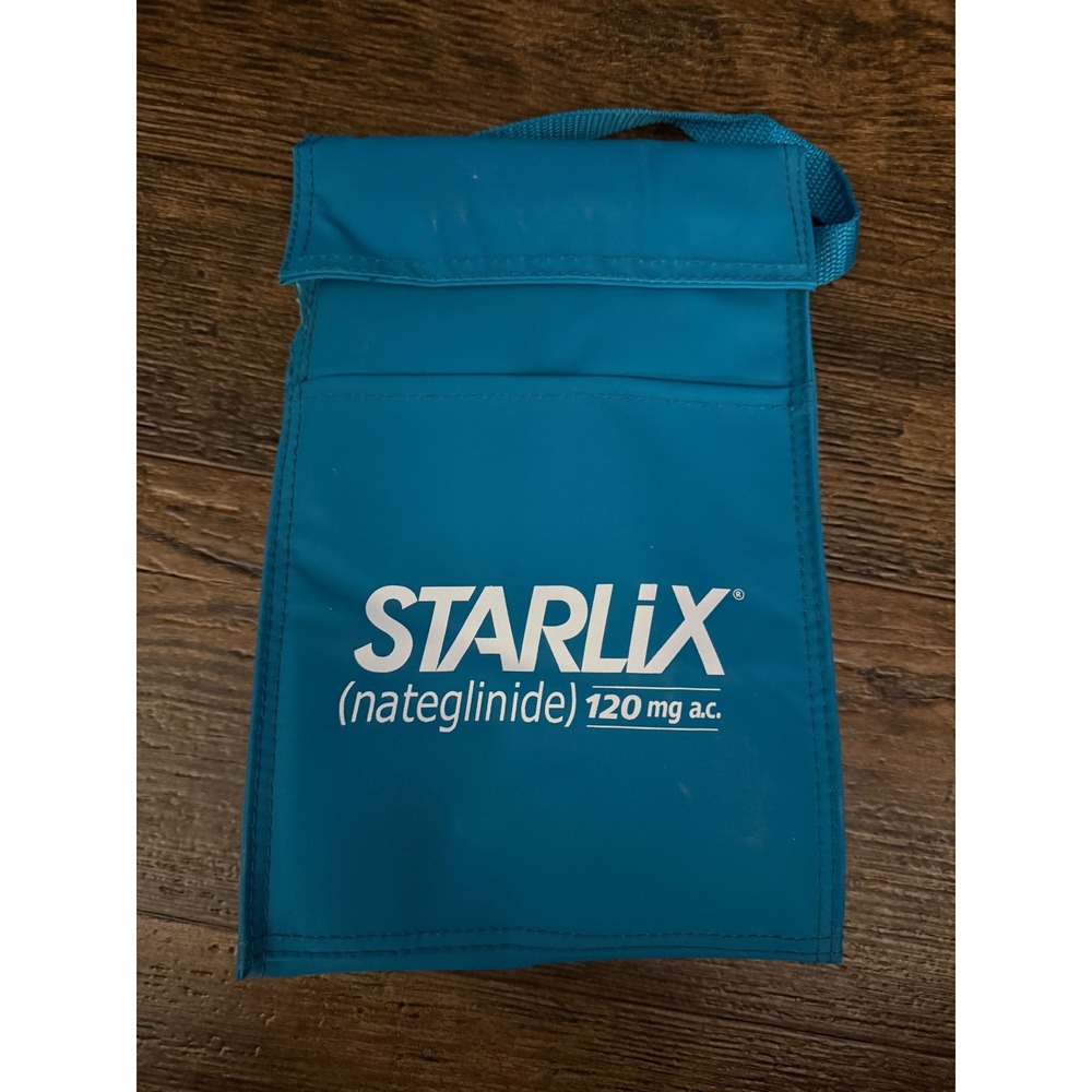 STARLIX (Nateglinide)120 mg Insulated Lunch‎ Bag Cooler Medical has damage RARE